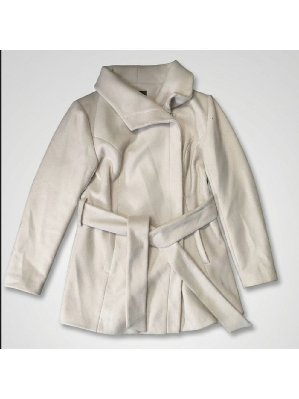 41 Hawthorn Cream Trench Coat Belted - Picture 3 of 4